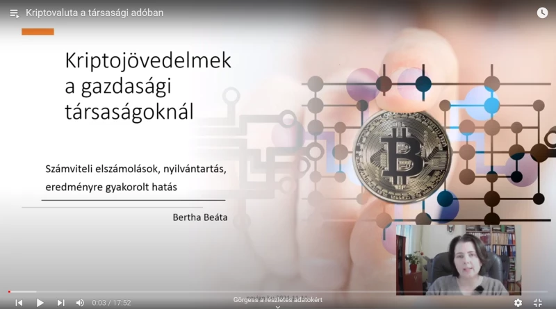 Kriptovaluta a társasági adóban videó