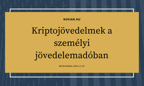 Kriptoadózás a szeélyi jövedelemadóban